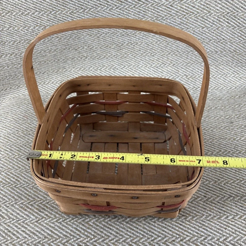 LONGABERGER Basket 1987  7x7 Signed Berry
